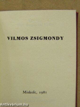 Vilmos Zsigmondy (minikönyv) - Plakettel