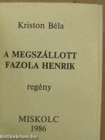 A megszállott Fazola Henrik (minikönyv) - Plakettel