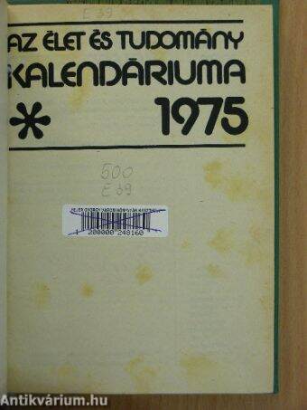 Az Élet és Tudomány Kalendáriuma 1975