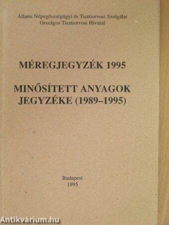 Méregjegyzék 1995