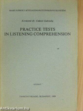 Practice tests in listening comprehension