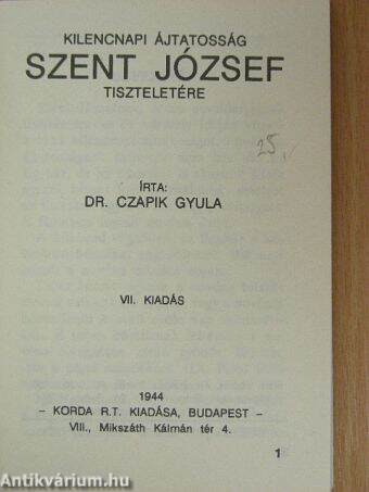 Kilencnapi ájtatosság Szent József tiszteletére