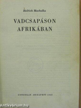 Vadcsapáson Afrikában