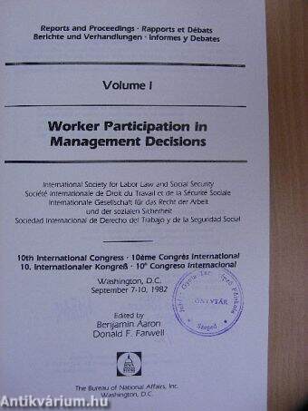 Worker Participation in Management Decision I.