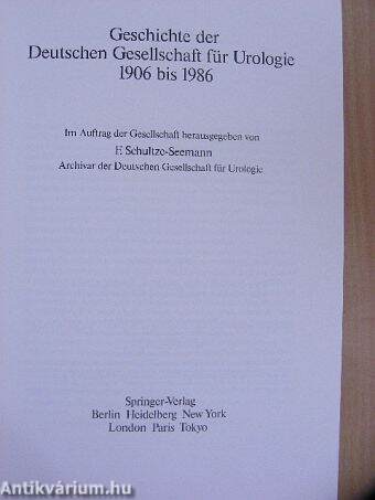 Geschichte der Deutschen Gesellschaft für Urologie 1906 bis 1989