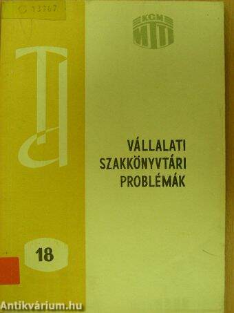 Vállalati szakkönyvtári problémák