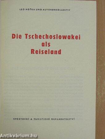 Die Tschechoslowakei als Reiseland