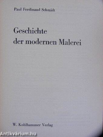 Geschichte der modernen Malerei