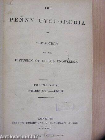 The Penny Cyclopaedia of the Society for the Diffusion of Useful Knowledge XXIII. (töredék)