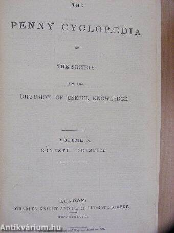 The Penny Cyclopaedia of the Society for the Diffusion of Useful Knowledge X. (töredék)