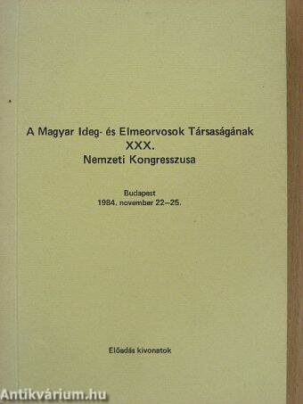 A Magyar Ideg- és Elmeorvosok Társaságának XXX. Nemzeti Kongresszusa