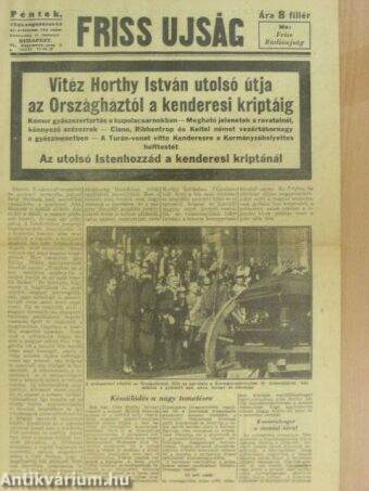 Friss Ujság 1942. augusztus 28.