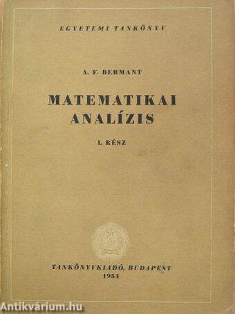 Matematikai analízis I.