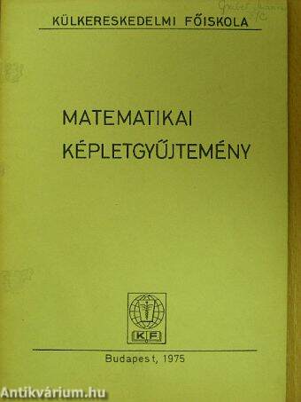 Matematikai képletgyűjtemény