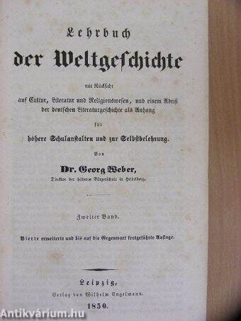 Lehrbuch der Weltgeschichte II. (gótbetűs)