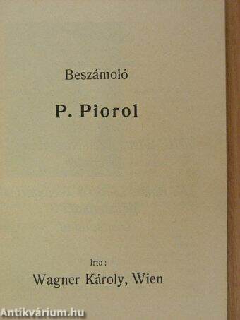 Beszámoló P. Piorol