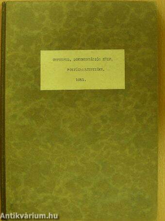 Orvostudományi Dokumentációs Központ folyóiratjegyzéke 1951.