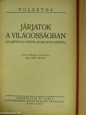 Járjatok a világosságban