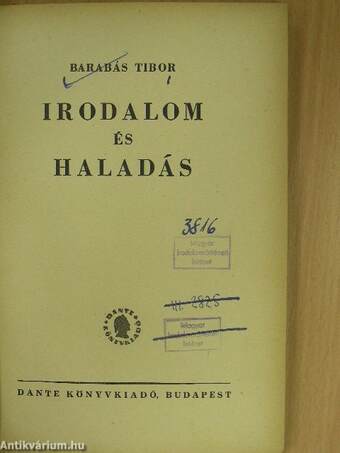 Irodalom és haladás