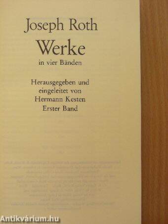 Joseph Roth Werke 1-4.