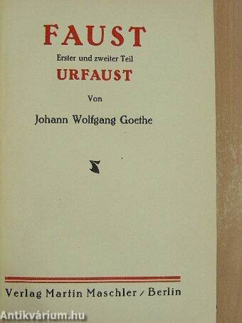 Faust I. und II./Urfaust