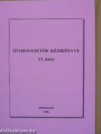 Óvodavezetők kézikönyve VI.