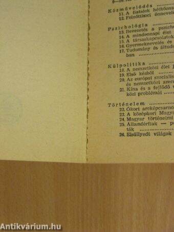 A Tudományos Ismeretterjesztő Társulat József Attila Szabadegyeteme 1981-1982