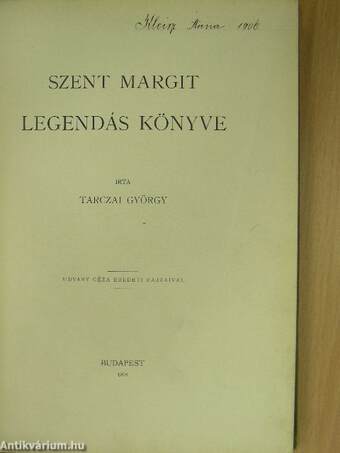 Szent Margit legendás könyve