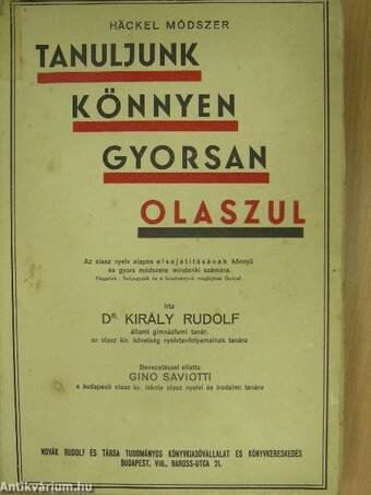 Tanuljunk könnyen, gyorsan olaszul