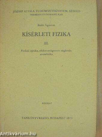 Kísérleti fizika III.