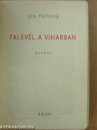 Falevél a viharban