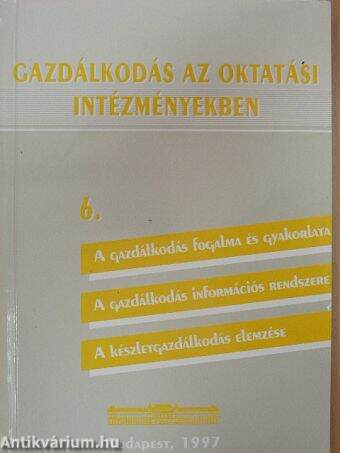 Gazdálkodás az oktatási intézményekben 6.