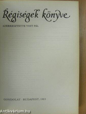 Régiségek könyve