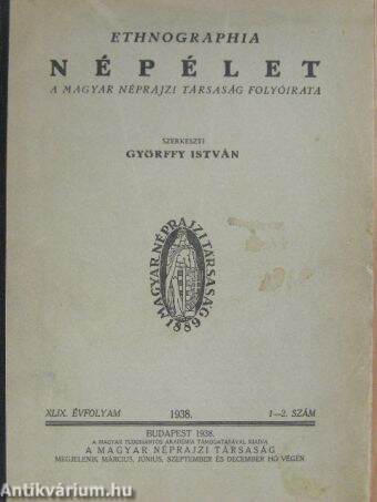 Ethnographia - Népélet 1938/1-2.