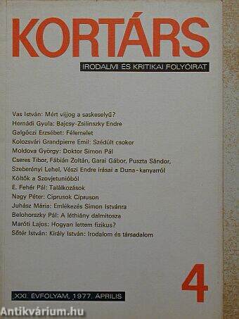 Kortárs 1977. április