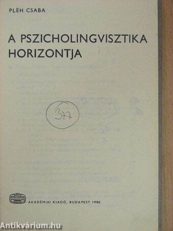 A pszicholingvisztika horizontja