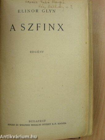 A szfinx/Marise/Witt özvegye