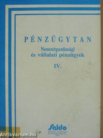 Pénzügytan IV.