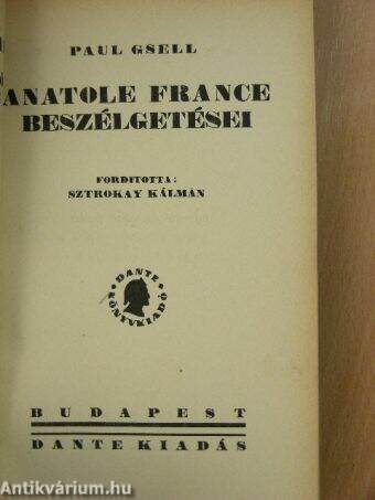 Anatole France beszélgetései