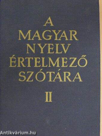 A magyar nyelv értelmező szótára II. (töredék)