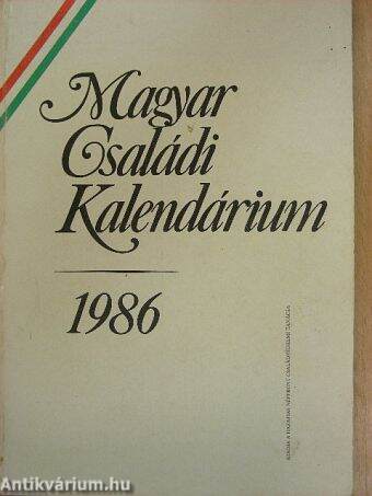 Magyar Családi Kalendárium 1986