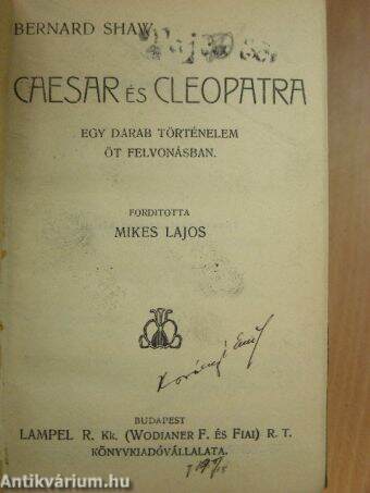 Caesar és Cleopatra/Az ördög cimborája/Brassbound kapitány megtérése