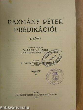 Pázmány Péter prédikációi II. (töredék)