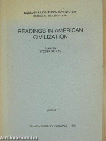 Readings in american civilization