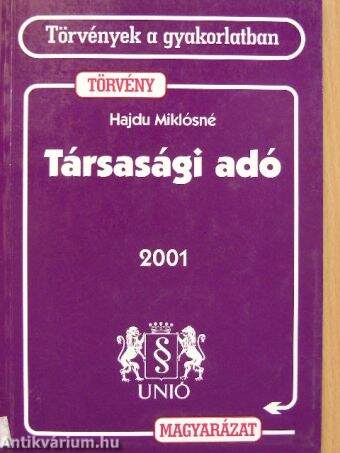 Társasági adó 2001