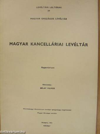 Magyar Kancelláriai Levéltár