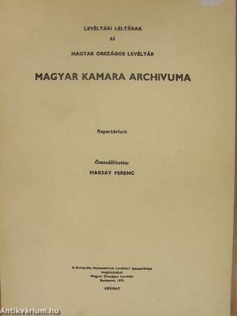 Magyar Kamara Archívuma