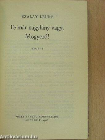 Te már nagylány vagy, Mogyoró!