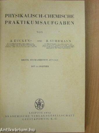 Physikalisch-chemische Praktikumsaufgaben