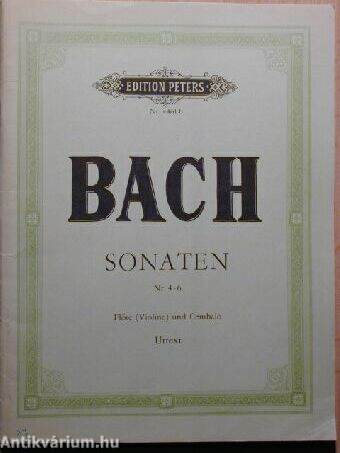 Sonaten Nr. 4-6. Für Flöte oder Violine und Basso Sontinuo